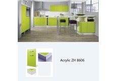 Modern custom acrylic modular kitchen cabinet  ZH8606 (green)