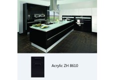 Modern design custom acrylic kitchen cabinet  ZH8610 (black)