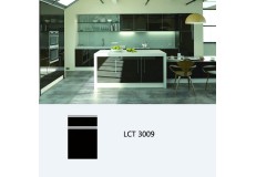 Semi gloss petg modern modular kitchen cabinet LCT3009