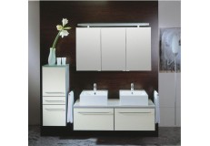 Chinese modern semi gloss LCT PETG bathroom vanity cabinet