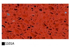 Kitchen cabinet quartz stone countertop red single color 1101A