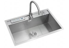 Stainless steel single bowl hand made sink for kitchen cabinet