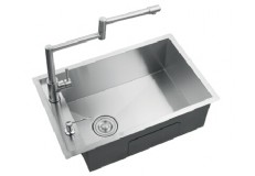 Stainless steel single bowl hand made sink for kitchen cabinet 6843