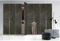 Bedroom swing open melamine UV wardrobe