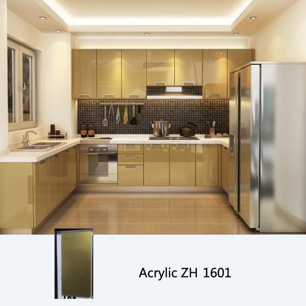 Acrylic kitchen cabinet new color options ZH1601 