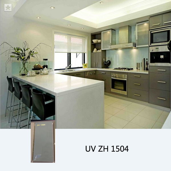 Modern high gloss uv coated wooden kitchen cabinet ZH1504