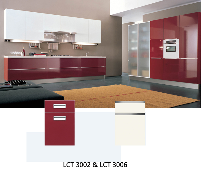 Modern kitchen designs cabinets semi gloss kitchen cabinet LCT3006