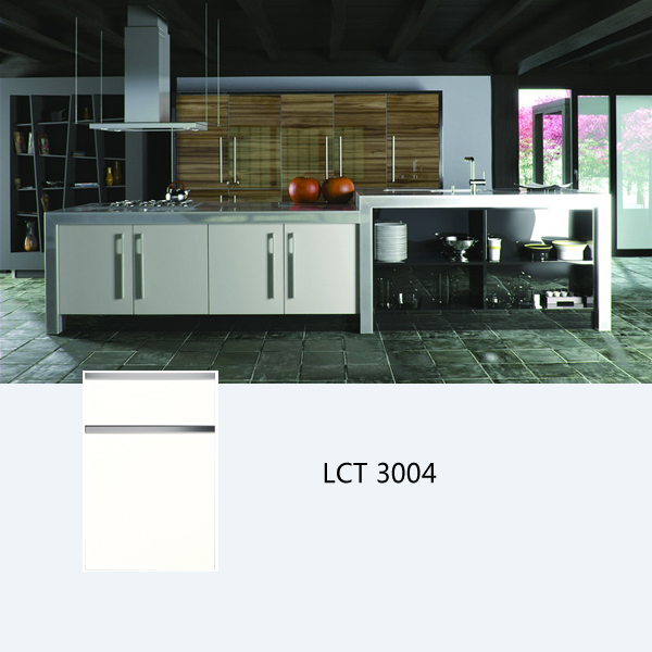 warm white semi gloss kitchen cabinet