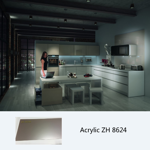 high gloss modern acrylic custom kitchen cabinet ZH8624