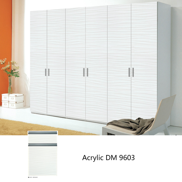Home furniture high gloss acrylic laminate wardrobe cabinet ZH9603