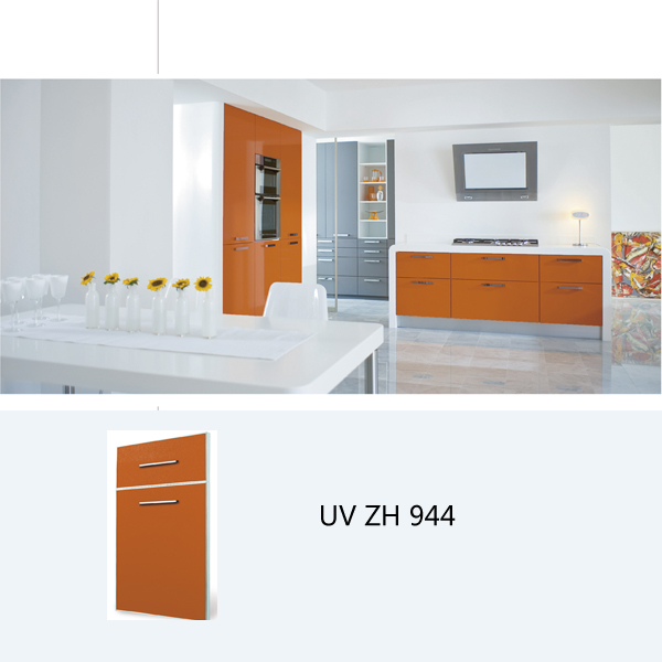 Kitchen modern furniture high gloss UV kitchen cabinet ZH944