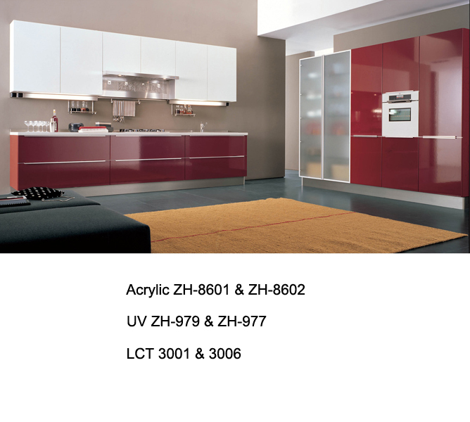 high gloss wooden kitchen cabinet for project use ZH979
