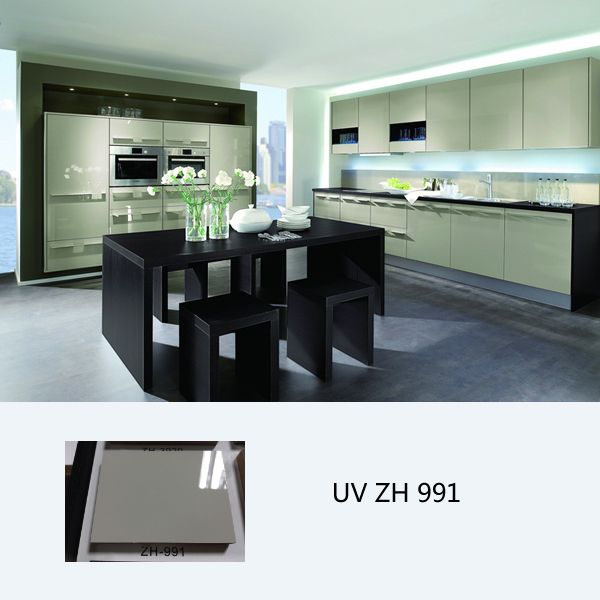 Modern uv high gloss customized kitchen cabinet ZH991