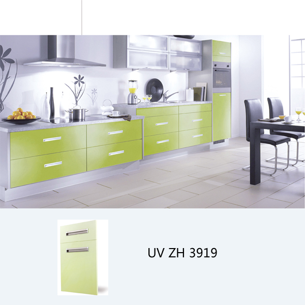 China kitchen cabinet factory UV high gloss kitchen cabinet ZH3919