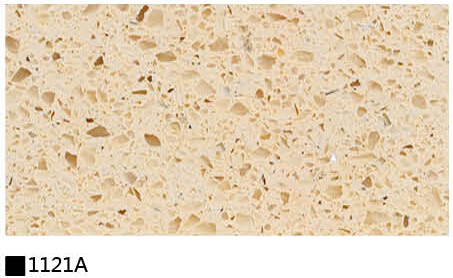 Kitchen cabinet quartz stone countertop single color 1121A