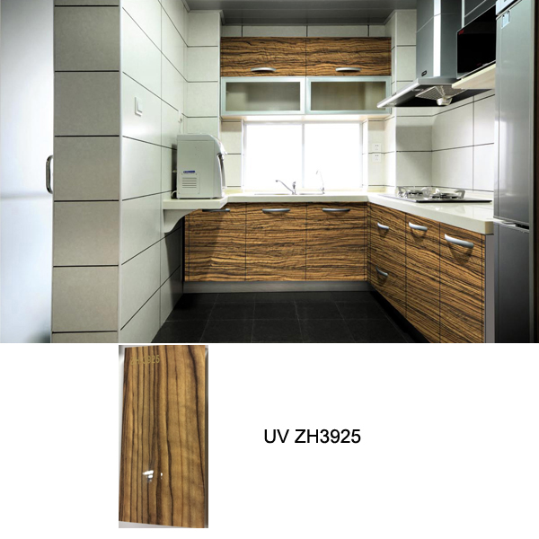 high gloss uv coated kitchen cabinet zh3925