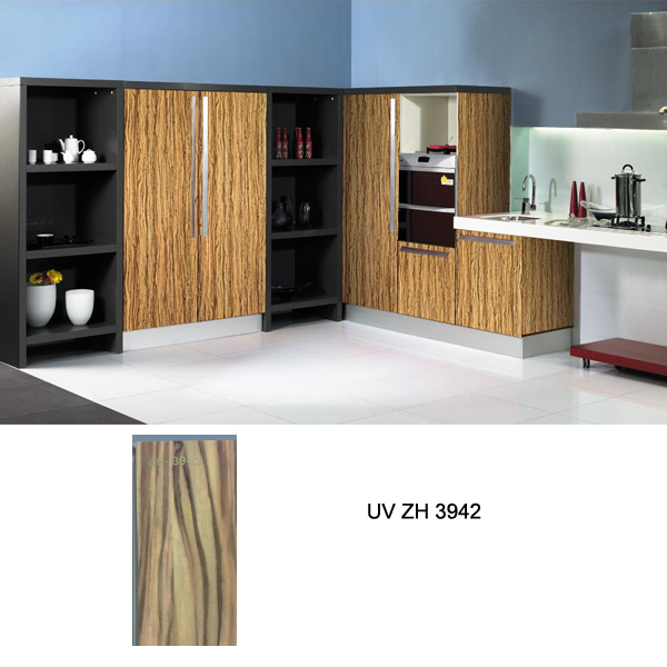 Australia standard uv wood grain kitchen cabinet ZH3942