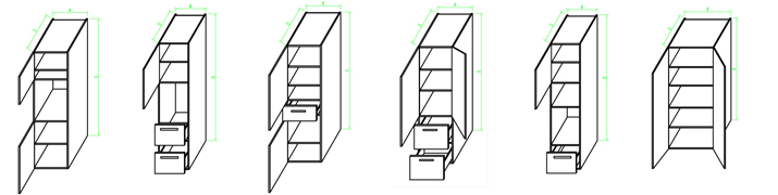 full height tall cabinet