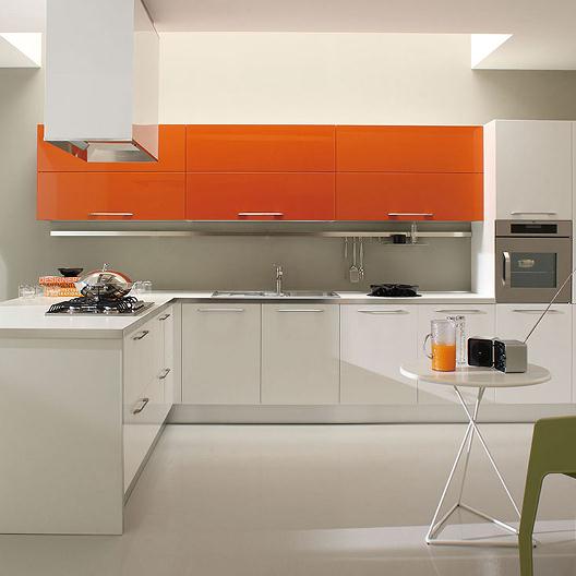 Solid color acrylic kitchen cabinet